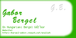 gabor bergel business card